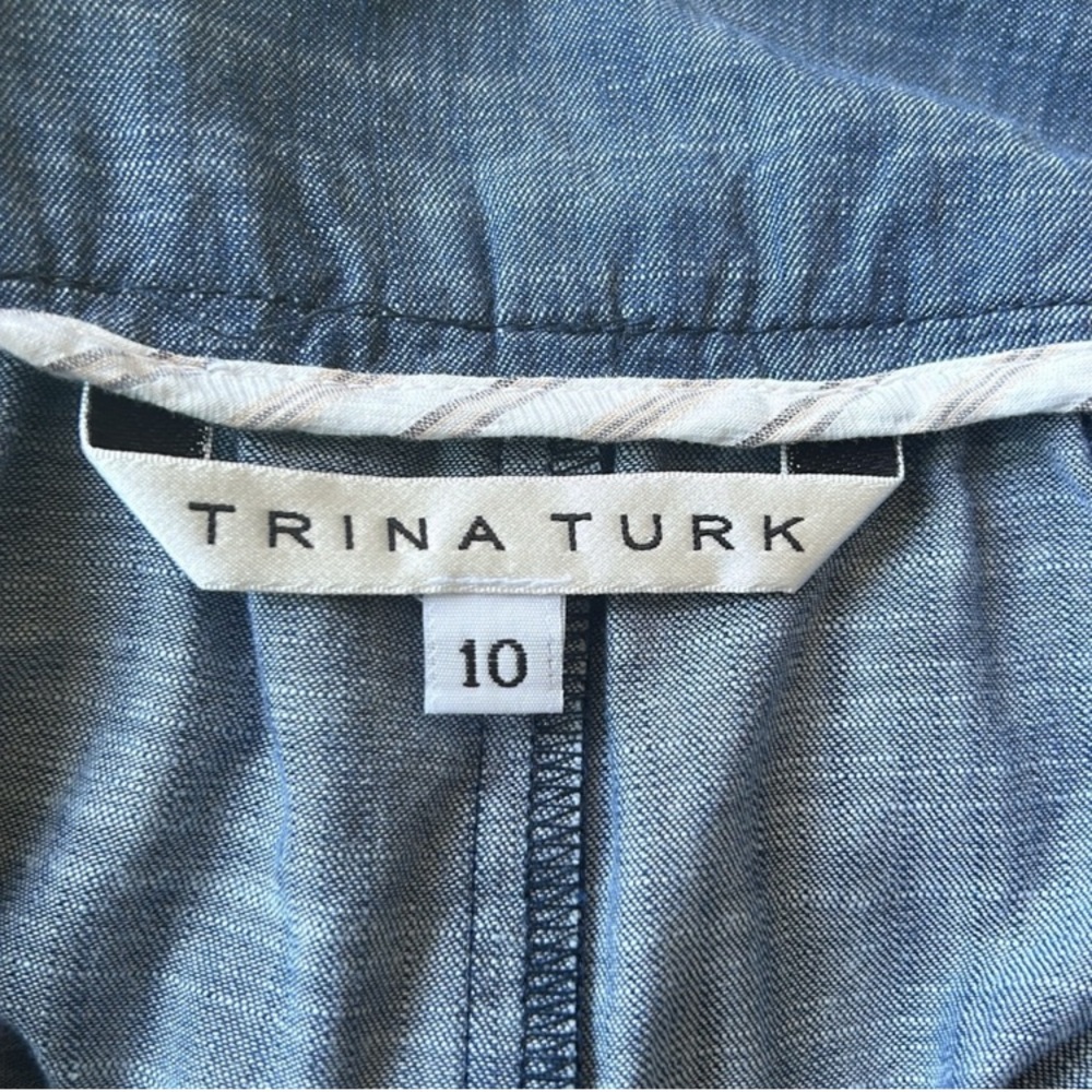 Trina Turk chambray skirt size 10 - Picture 4 of 7